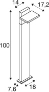 ABRIDOR POLE 100, Stehleuchte, HYBRID, 2200/2700K, IP65 anthrazit