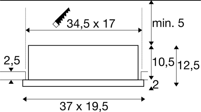 SLV KADUX, Deckeneinbauleuchte, double, 3000K, DALI 2, Touch, 30°, schwarz