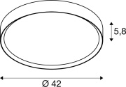 DECONA, Wand- und Deckenaufbauleuchte, rund, 2700/3000K, 23W, PHASE, schwarz