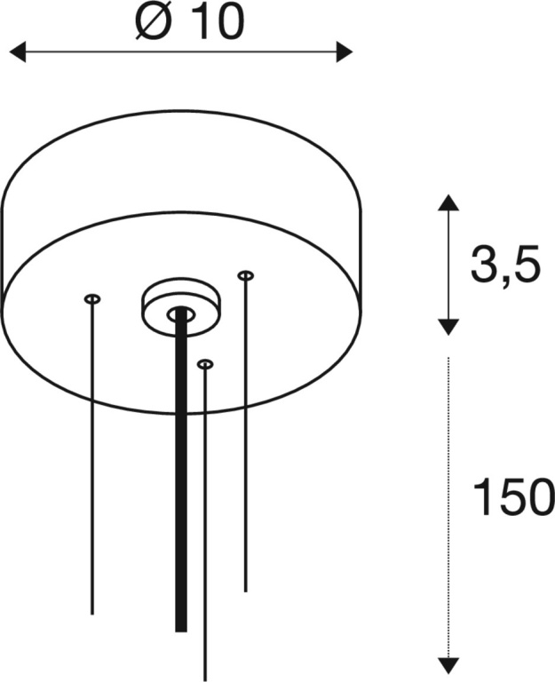 SLV DECONA, Abhängeset, Pendellänge 150cm, weiß