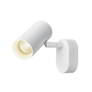 NOBLO®, Wand- und Deckenaufbauleuchte, single, rund, 2000-3000K, 8W, Dim-to-Warm, PHASE, 36°, weiß