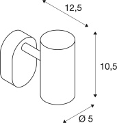 NOBLO®, Wand- und Deckenaufbauleuchte, single, rund, 2000-3000K, 8W, Dim-to-Warm, PHASE, 36°, schwarz