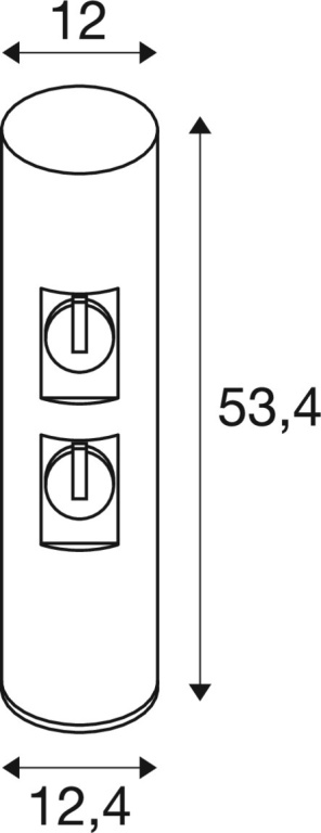 SLV M-POL 60 Pole, Poller, zwei Steckdosen, anthrazit, 53,4cm