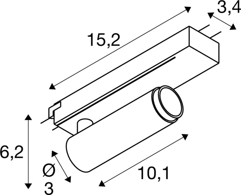 SLV GRIP! S, 1 Phasen  Spot, zylindrisch, 3000K, 11W, PHASE, 29°, weiß / schwarz