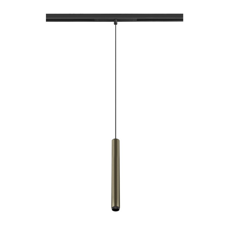 SLV GRIP! S, 48V Pendelleuchte, Pendellänge 200cm, 2700 K, 29°, DALI, bronze / schwarz