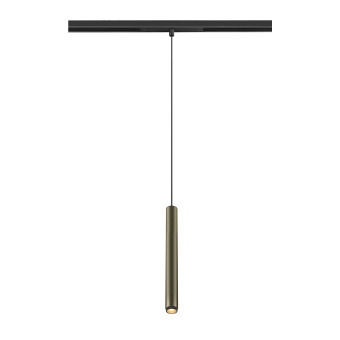 SLV GRIP! S, 48V Pendelleuchte, Pendellänge 200cm, 3000 K, 29°, DALI, bronze / schwarz