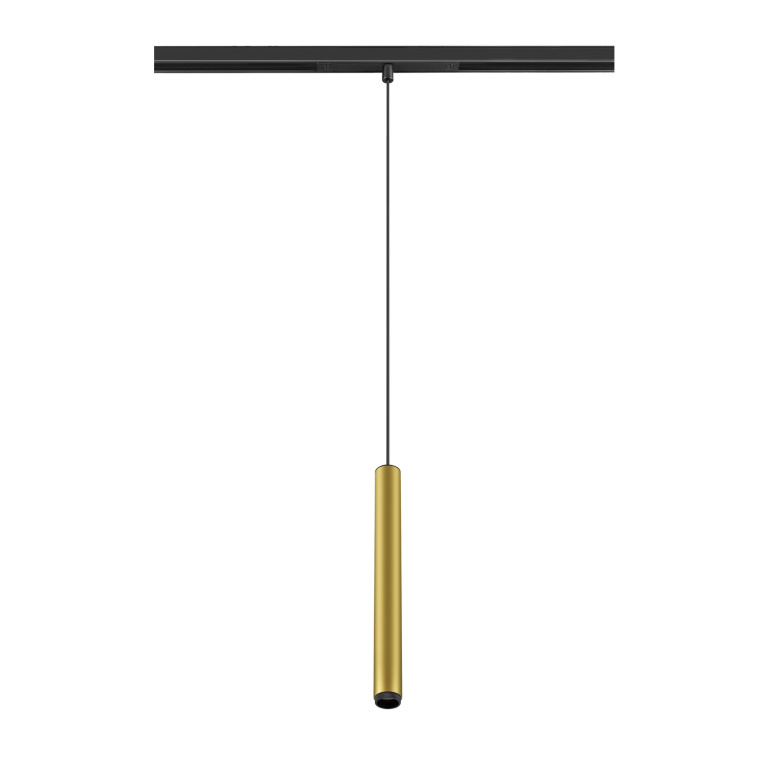 SLV GRIP! S, 48V Pendelleuchte, Pendellänge 200cm, 3000 K, 29°, DALI, gold / schwarz