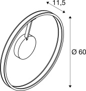 ONE, Wand- und Deckenaufbauleuchte, rund, 2700/3000K, 23W, DALI, Touch, 130°, messing