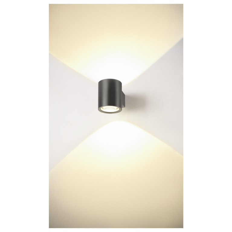 SLV OCULUS, Wandaufbauleuchte, rund, 2000-3000K, 15W, Dim-to-Warm, PHASE, 100°, dunkel bronze