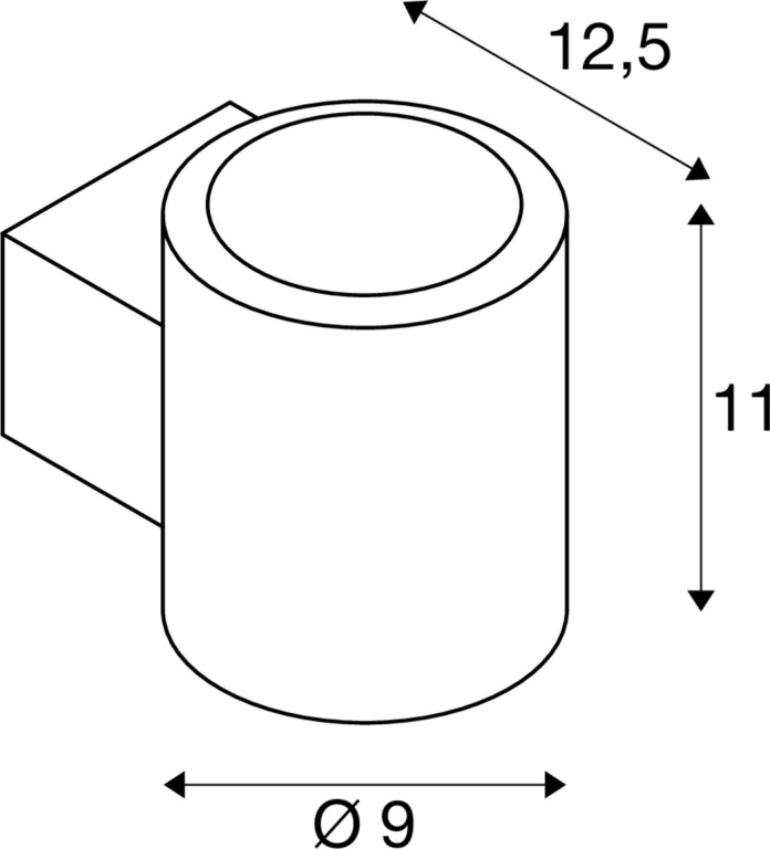 SLV OCULUS, Wandaufbauleuchte, rund, 2000-3000K, 15W, Dim-to-Warm, PHASE, 100°, dunkel bronze