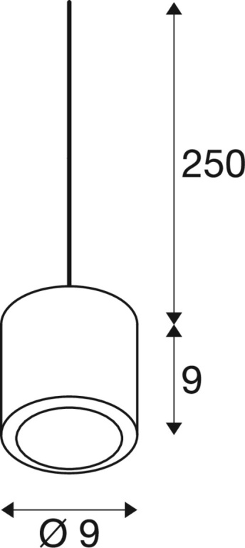 SLV OCULUS, Pendelleuchte, Pendellänge 250cm, 2000-3000K, 100°, Dim-to-Warm, PHASE, dunkel kupfer