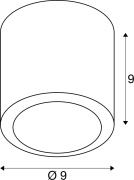 OCULUS, Deckenaufbauleuchte, rund, 2000-3000K, 11W, Dim-to-Warm, PHASE, 100°, dunkel bronze