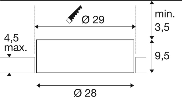 SLV MEDO® 30, Deckeneinbauleuchte, frameless, 3000/4000K, 70°, IP20, rund, weiß