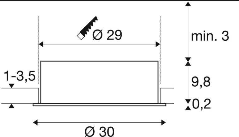 SLV MEDO® 30, Deckeneinbauleuchte, frame, 3000/4000K, 70°, IP20, rund, weiß