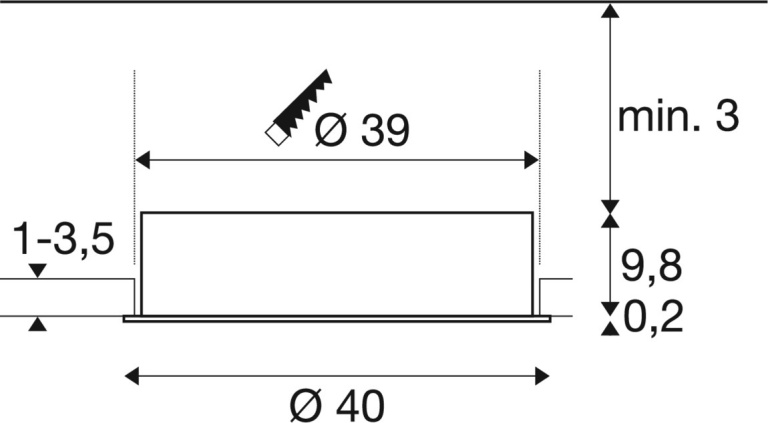 SLV MEDO® 40, Deckeneinbauleuchte, frame, 3000/4000K, 80°, IP20, rund, weiß