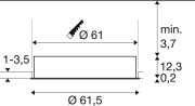 MEDO® 60, Deckeneinbauleuchte, frame, 3000/4000K, 80°, IP20, rund, weiß