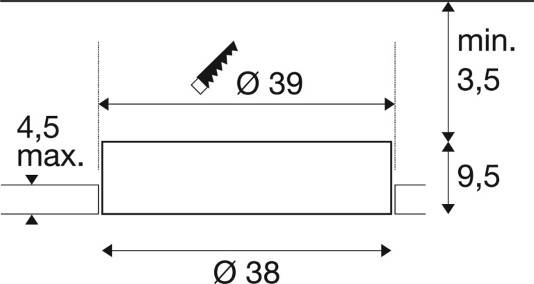 SLV MEDO® 40, Deckeneinbauleuchte, frameless, 3000/4000K, 80°, IP20, rund, weiß