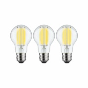 Eco-Line Filament 230V LED Birne E27 3er-Pack  1055lm 5W 3000K  Klar