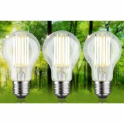 Eco-Line Filament 230V LED Birne E27 3er-Pack  1055lm 5W 3000K  Klar