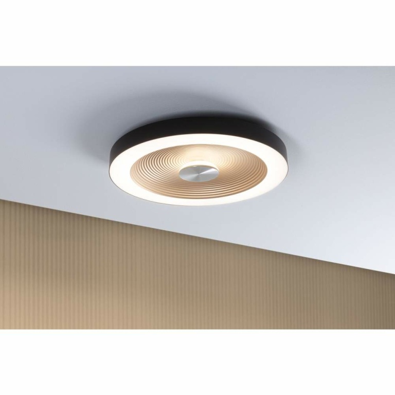 Paulmann LED Deckenleuchte Volea Schwarz/Gold 500lm / 2400lm 4 / 1x18,5W IP44 3000K dimmbar