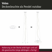 Pendelabhängung für Volea Deckenleuchte Weiß/Silber