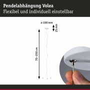 Pendelabhängung Volea Weiß/Silber