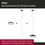 Pendelabhängung für Volea Deckenleuchte Schwarz/Silber