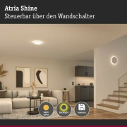 LED Panel Atria Shine   rund 290mm  192W 2400lm / 150lm 3000K Weiß