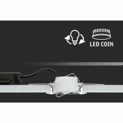 LED Einbauleuchte Lanati aus Holz Eiche/Schwarz matt 3er-Set LED-Coin 6W 470lm 2700K rund schwenkbar FSC®-zertifiziert 230V