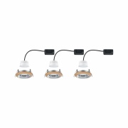 LED Einbauleuchte Lanati aus Echtholz Eiche/Alu gedreht 3er-Set LED-Coin 6W 470lm 2700K rund schwenkbar FSC®-zertifiziert 230V