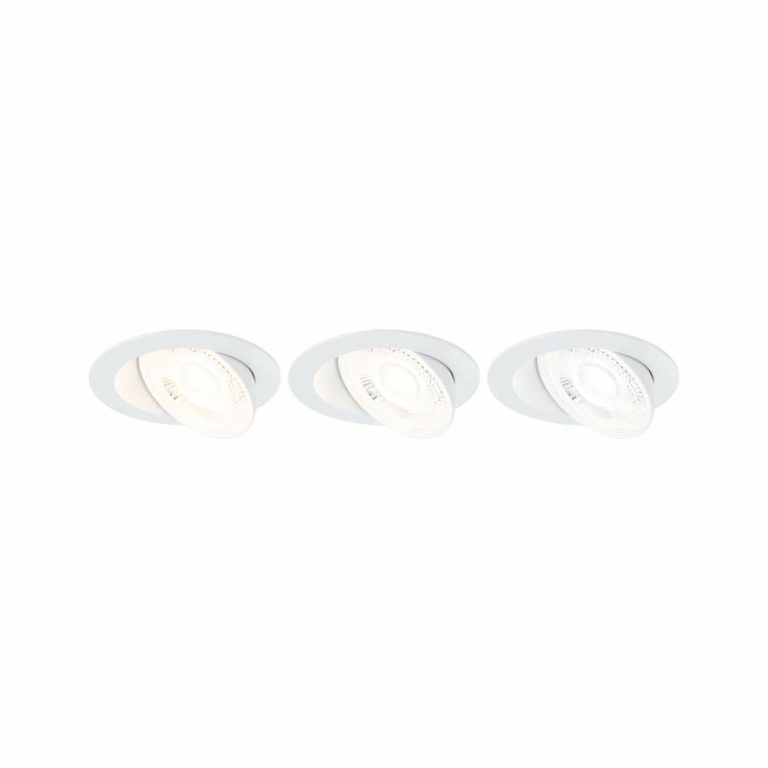 Paulmann LED Einbauleuchte White Select Aumus Weiß Einzelspot 5W 700lm 3-Step-Dim 2700 - 6500K rund schwenkbar White-Select 230V