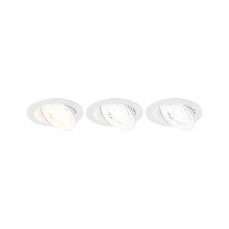 Paulmann LED Einbauleuchte White Select Aumus Weiß 3er-Set 5W 700lm 3-Step-Dim 2700 - 6500K rund schwenkbar White-Select 230V