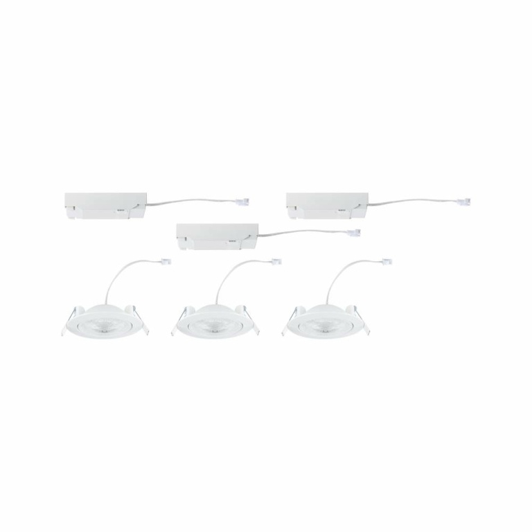 Paulmann LED Einbauleuchte White Select Aumus Weiß 3er-Set 5W 700lm 3-Step-Dim 2700 - 6500K rund schwenkbar White-Select 230V