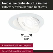 LED Einbauleuchte White Select Aumus Weiß 3er-Set 5W 700lm 3-Step-Dim 2700 - 6500K rund schwenkbar White-Select 230V