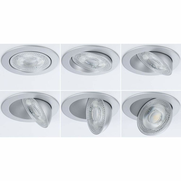 Paulmann LED Einbauleuchte White Select Aumus Chrom matt Einzelspot 5W 700lm 3-Step-Dim 2700 - 6500K rund schwenkbar White-Select 230V