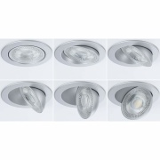 LED Einbauleuchte White Select Aumus Chrom matt Einzelspot 5W 700lm 3-Step-Dim 2700 - 6500K rund schwenkbar White-Select 230V