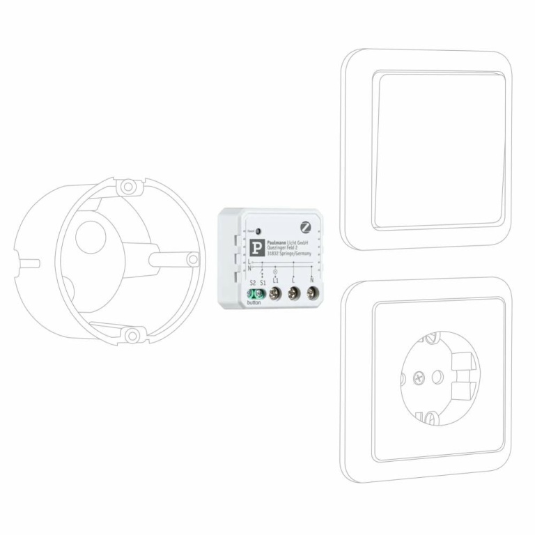 Paulmann Unterputzaktor Smart Home Zigbee 3.0 On/Off Weiß