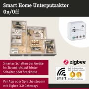 Unterputzaktor Smart Home Zigbee 3.0 On/Off Weiß