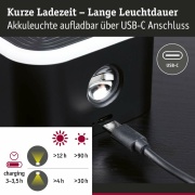 Mobile Tischleuchte Varia  White Switch 250lm / 60lm 1,6 / 1x0,4W Schwarz