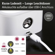 Mobile Tischleuchte Varia White Switch 250lm / 60lm 1,6 / 1x0,4W Weiß