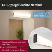 Selection Bathroom LED Wandleuchte Nembus  IP44  3000K 950lm 230V 11,2W  Schwarz