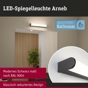 Selection Bathroom LED Wandleuchte Arneb  IP44  3000K 700lm 230V 9W  Schwarz