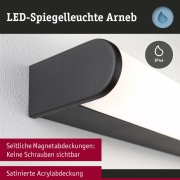 Selection Bathroom LED Wandleuchte Arneb  IP44  3000K 700lm 230V 9W  Schwarz