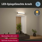 Selection Bathroom LED Wandleuchte Arneb  IP44  3000K 700lm 230V 9W  Schwarz