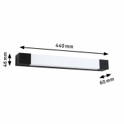 Selection Bathroom LED Spiegelleuchte Quasar  IP44  3000K 600lm 230V 7,5W  Schwarz