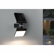 Solar LED Wandfluter Lesly Bewegungsmelder IP65 eckig 3000K 12,5W 1000lm Anthrazit Kunststoff