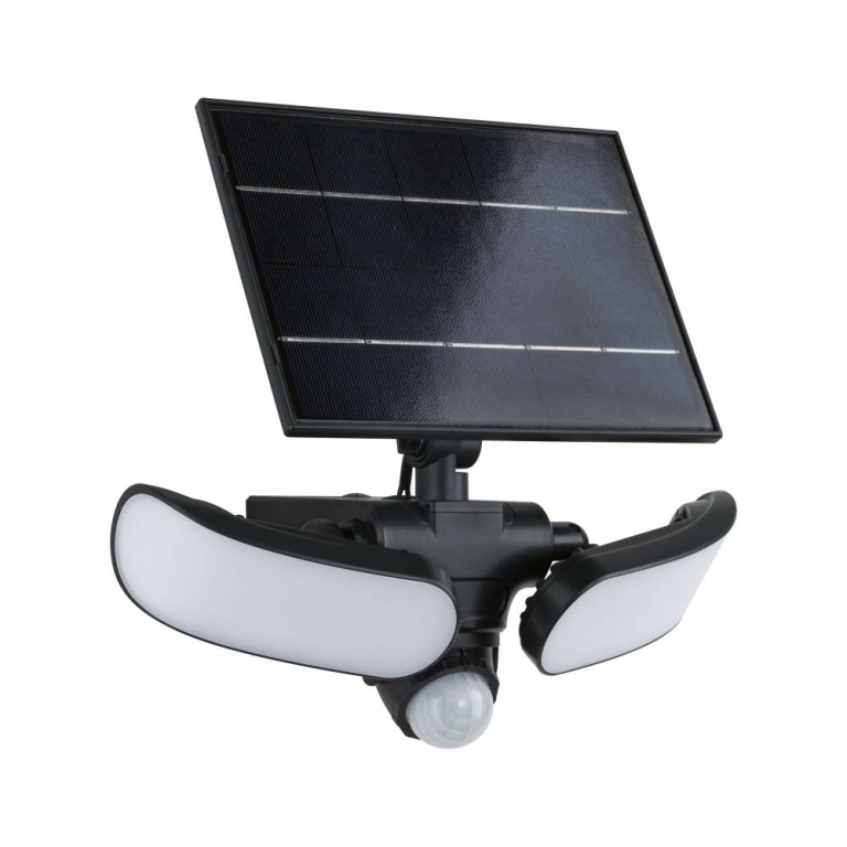 Paulmann Solar LED Wandfluter Sonlig Bewegungsmelder  IP65 eckig 286x137mm 3000K 2x9W 2x1100lm   Anthrazit Kunststoff