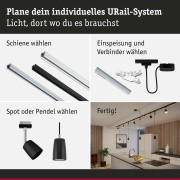 URail Kabeleinspeisung Zigbee 1m Schwarz matt max. 100W