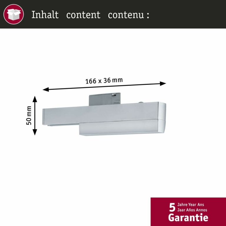 Paulmann URail Single Spot-Adapter ZigBee Chrom matt max. 20W