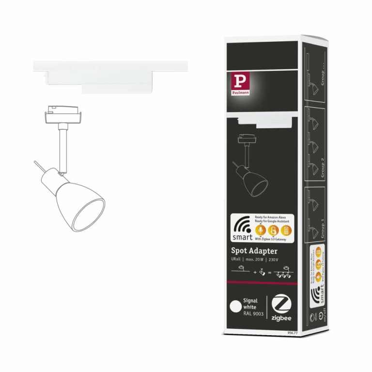 Paulmann URail Single Spot-Adapter ZigBee Signalweiß max. 20W